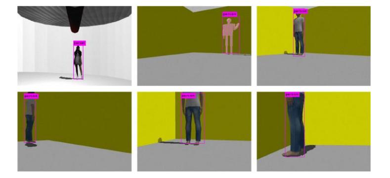Fig. 7. In this system, a bounding box is appearing around the victims and announces to Base-Station. Besides, the system can detect the victims even a part of their bodies.