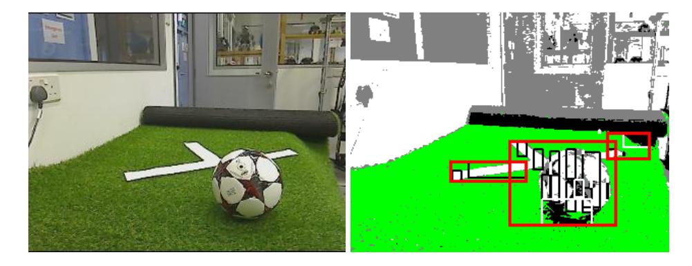 Fig. 4. Defined windows of interest on image for processing