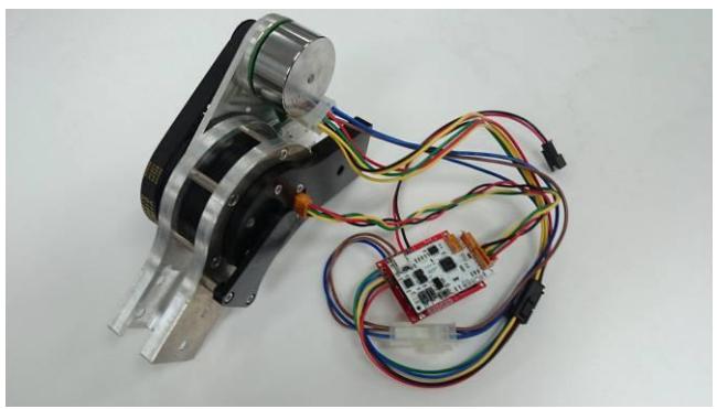 Fig.3. Shock absorbing servo motor including an original control circuit (Max. 100A)