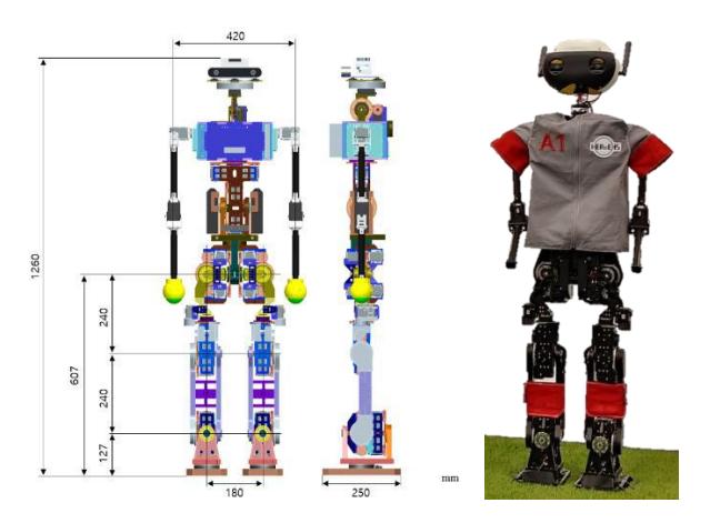 Fig. 2. 3D CAD design of ALICE (left), Actual appearance (right)