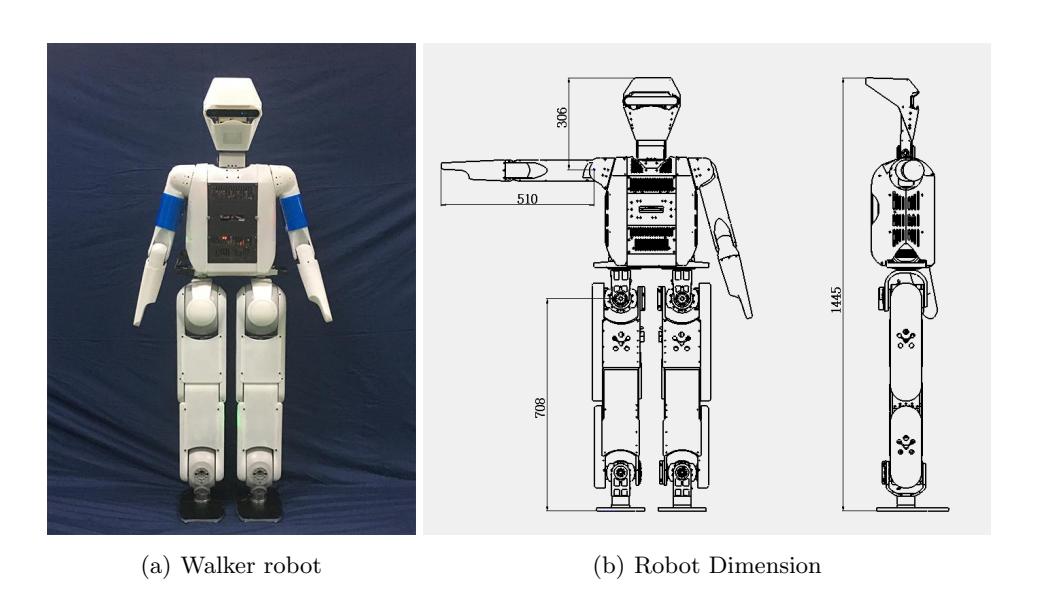 Fig. 1. Robot Walker and its configuration