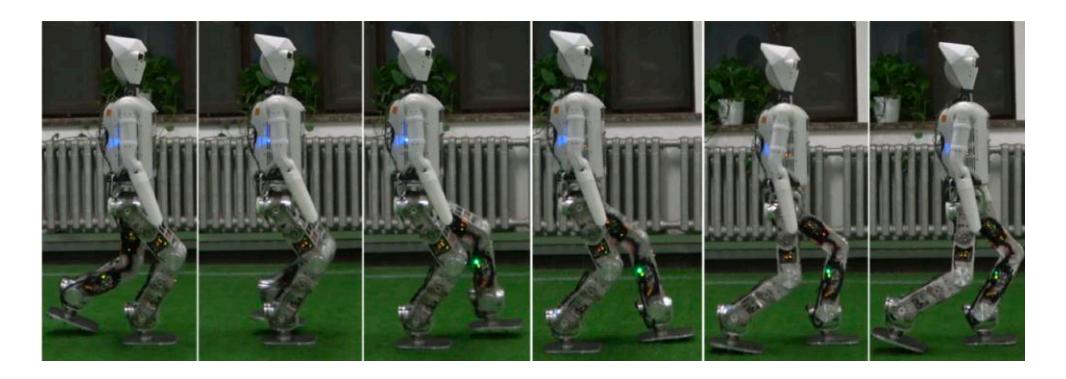 Fig. 4. Hardware experiment snapshot of walking