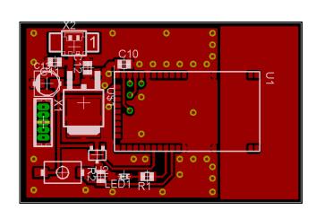 Blue Tooth board layout of top layer.