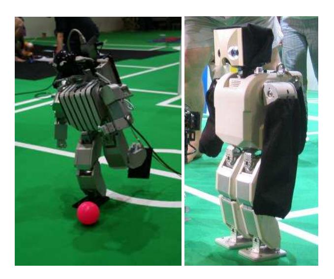 Fig. 1. Hoap 2 and Hoap 3 robots remain part of our robot team.