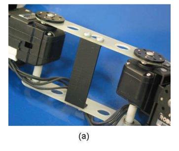 Fig. 4. (a) G10 used on shank links of RO-PE-V and (b) Perspex used on lower arms of RO-PE-V.