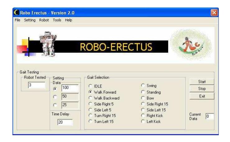 Fig. 5. The interface of the PC-based Control System