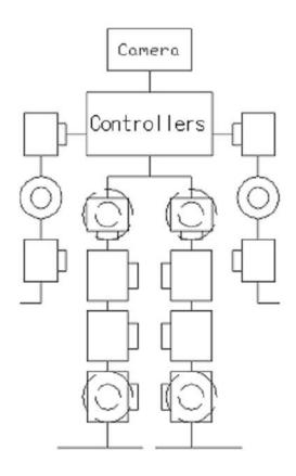Fig. 1. DOF arrangement of the robot.