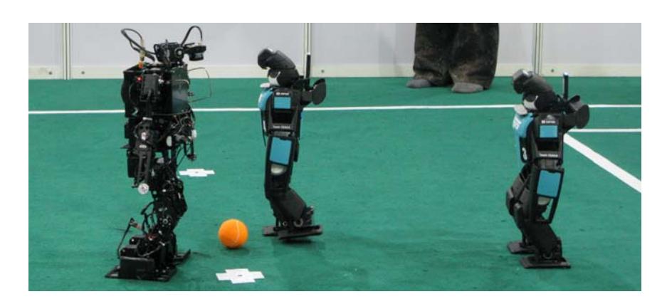 Figure 1: RoboCup 2008 Suzhou, VS TeamOsaka