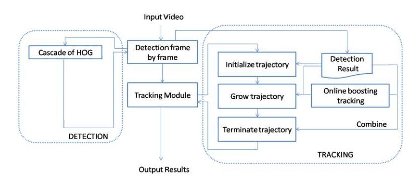 Fig. 2. The total framework for detection and tracking