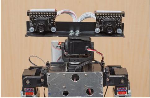 (b) Close up of robot's head
