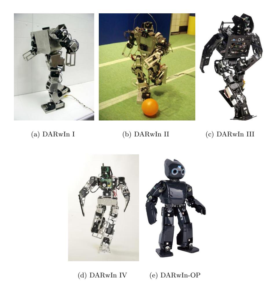 Fig. 1. Family of DARwIn Robots