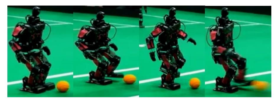 Fig. 5. The ball kick