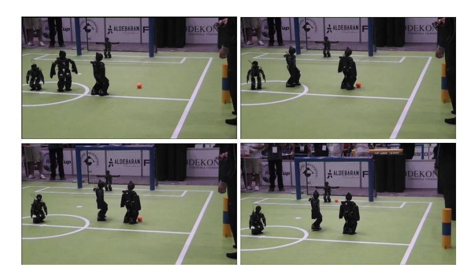 Ball approaching and team coordination during RoboCup2011 games.