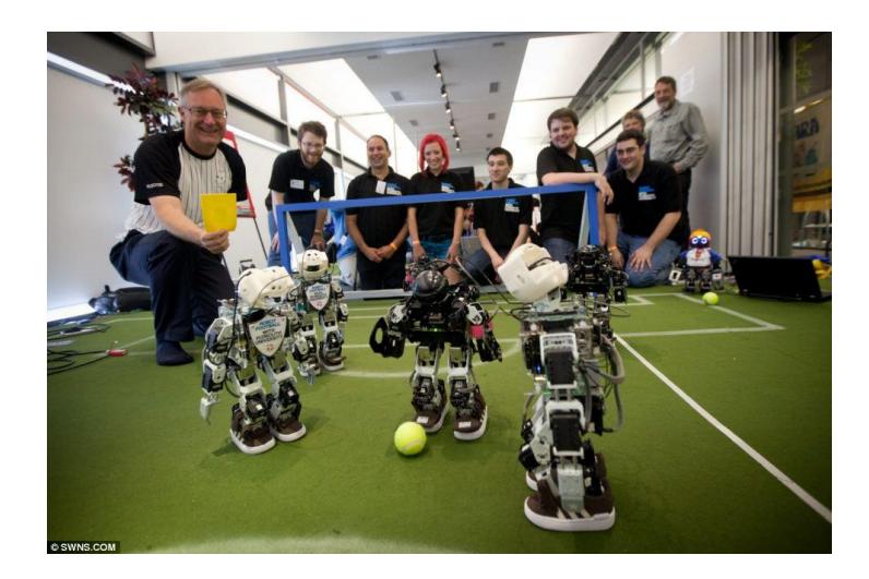 Fig. 1. FIRA 2012 Plymouth Humanoids team