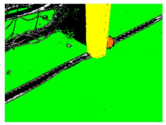 A sample of segmented image using described algorithm