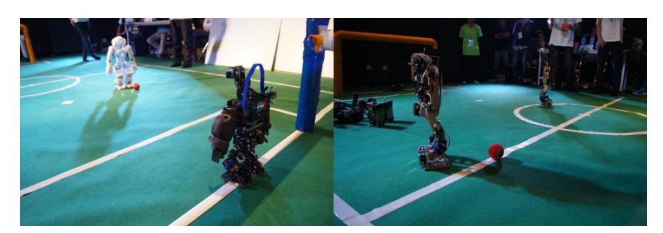 Our robots in Invitational Soccer competition in Beijing, 2013.