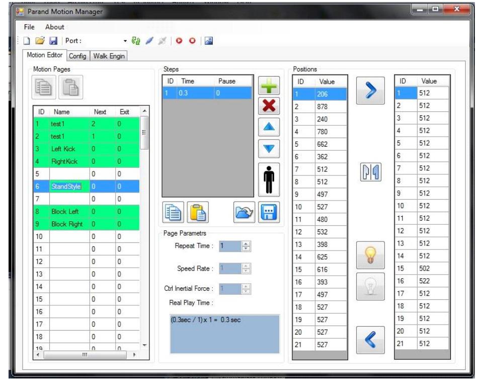 User friendly interface of Parand Motion Editor