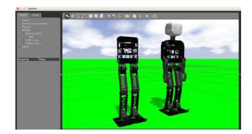 Gazebo simulation for bipedal locomotion