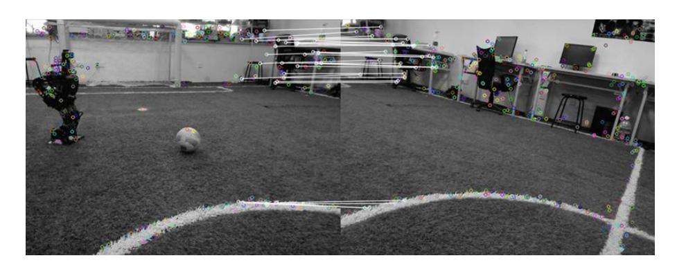 Fig. 4. Matches between two images