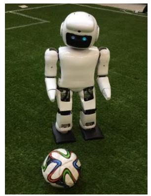Figure 2. Left: One generation of KIARASH Open Platform robots, Right: Robot structural overall dimension.