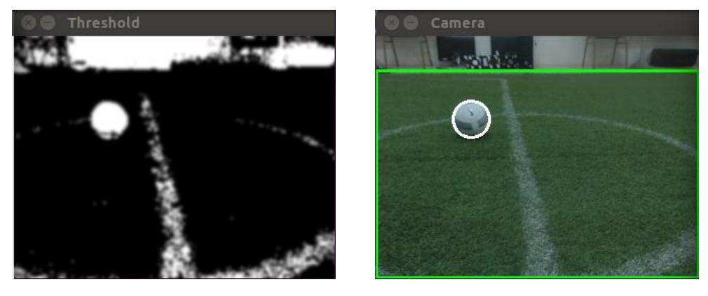 Fig. 9 White ball detection and recognition results.