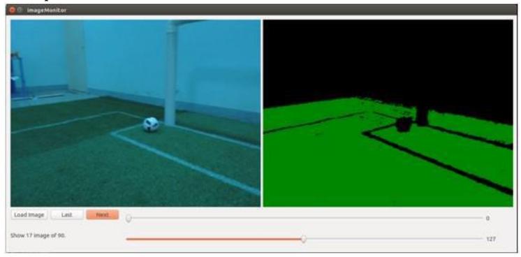Fig.4. Green points detection