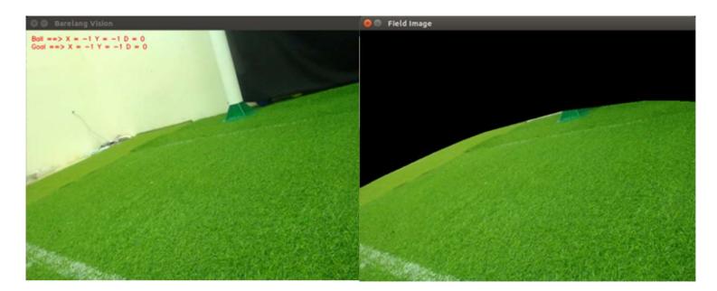 Fig. 5. RGB Image from webcam and result of preprocessing algorithm.