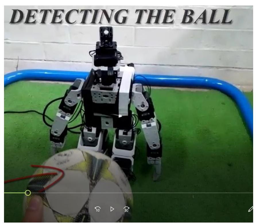 Figure 9: Detecting the ball with havimo camera