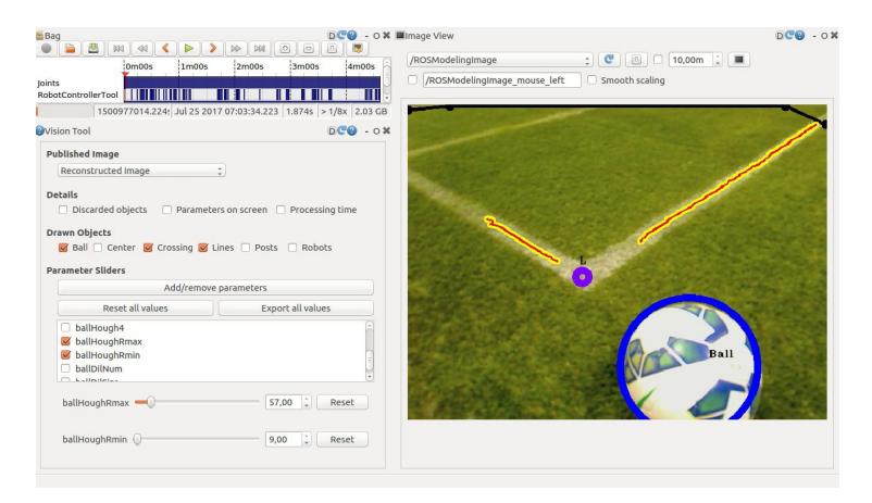 rqt framework illustrating the vision debugging tool.