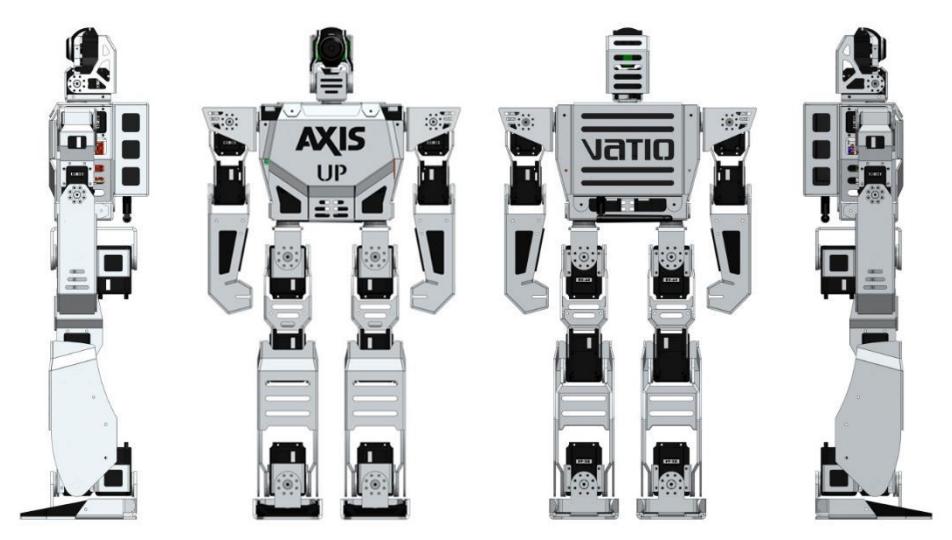 Fig. 1. VATIO UP-UTM Humanoid Robot - Axis