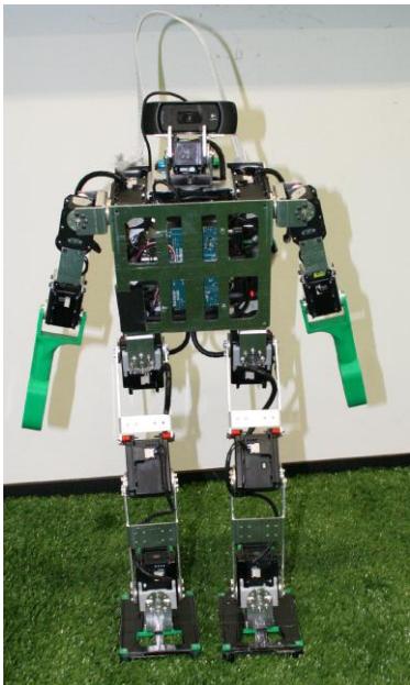 NimbRo-OP based robot (left) and the Minibot (right)