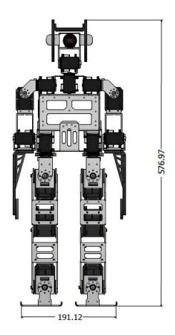 Fig. 2: The mechanical design and dimensions of EROS