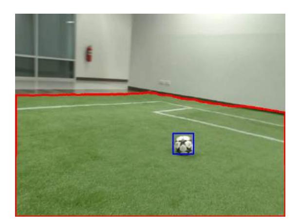 Fig. 5: Example of ball detection