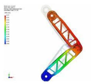 Example of FEM simulation to validate the stiffness of the legs.