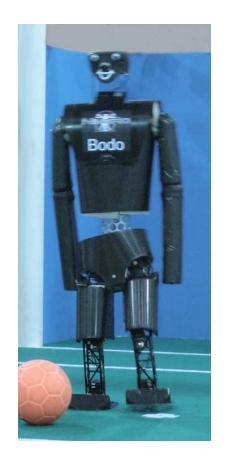 Fig. 2. NimbRo TeenSize robots Bodo, Robotina, and Dynaped.