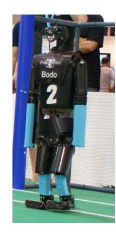 Fig. 2. NimbRo TeenSize robots Dynaped and Bodo.