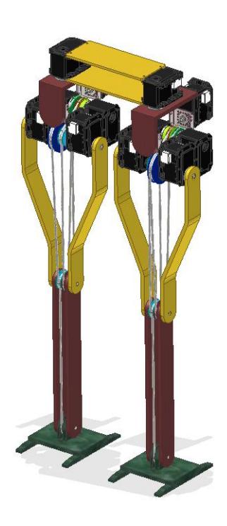 Fig. 1. Realization of the MJMA Robot using cable transfer