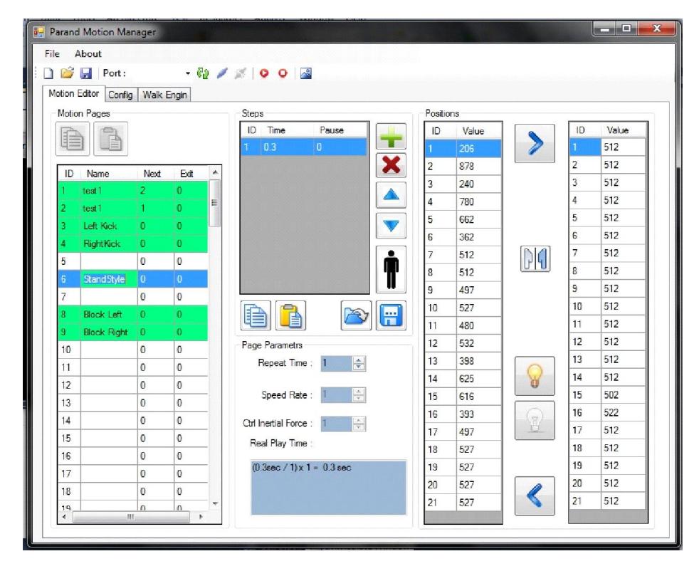 Figure 5.User friendly interface of Parand Motion Editor