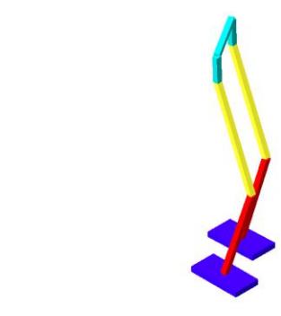 a robot model generated in SimMechanics environment of MATLAB software