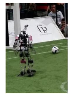 Left: AUTMan placed 1st in RoboCup 2016 humanoid Technical Challenge, Right: different generated robots in past years of collaborations.