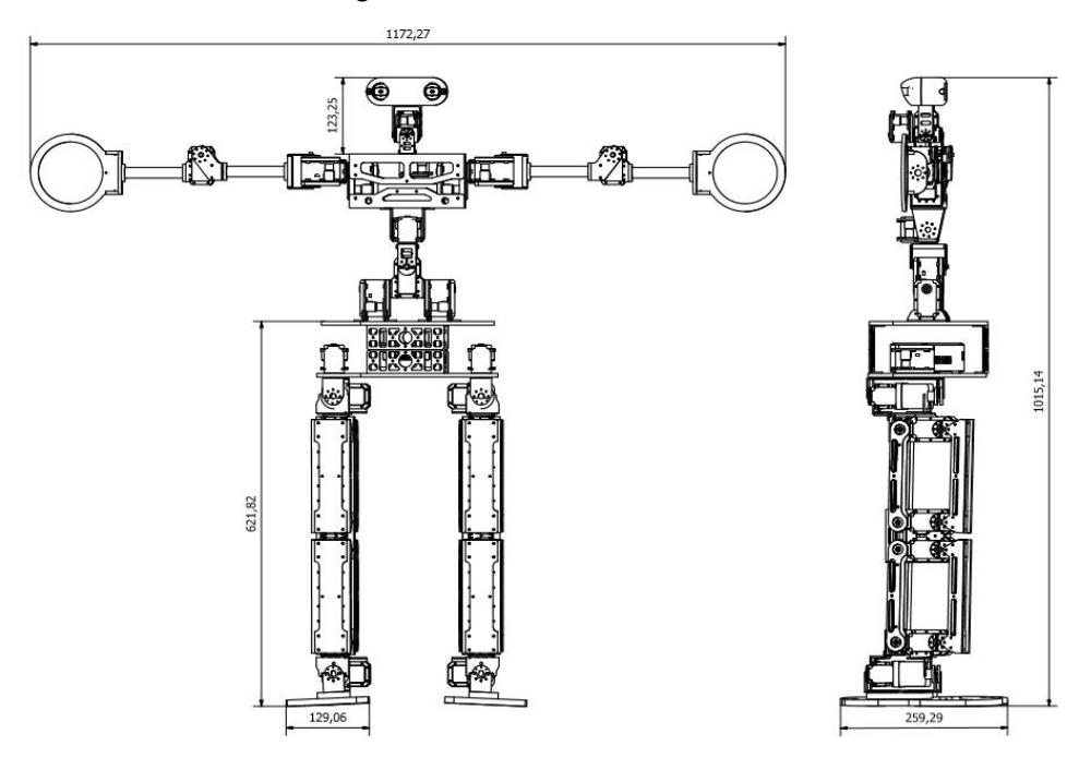 Figure .1 The design and size of the flow is two-dimensional robot