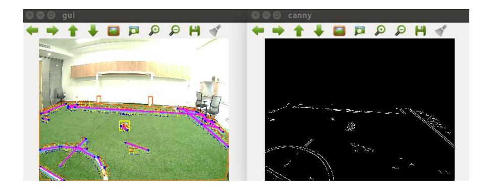 The detection result of our vision module