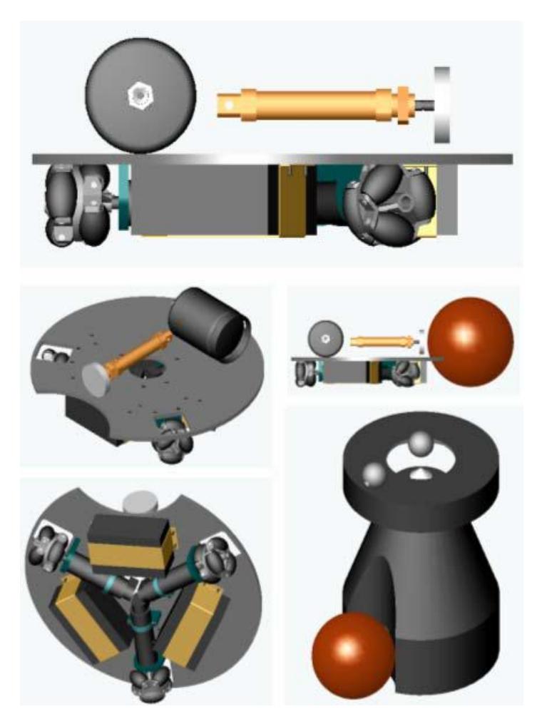 Fig. 1. Several CAD views of the CAMBADA player design