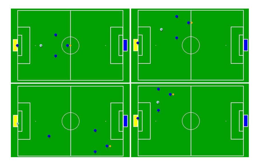 Strategic positions for several different ball positions.