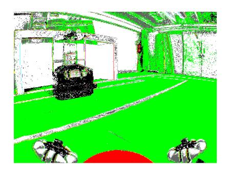 Fig. 5. Classified image from the omnidirectional camera.