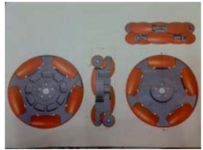 Minho team new developed omnidireccional wheels