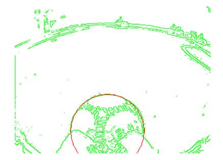 Fig. 10. The ball recognition result