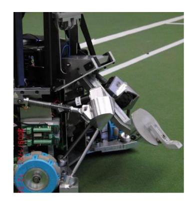 Fig. 14. Side view kicking mechanism, lob shot.
