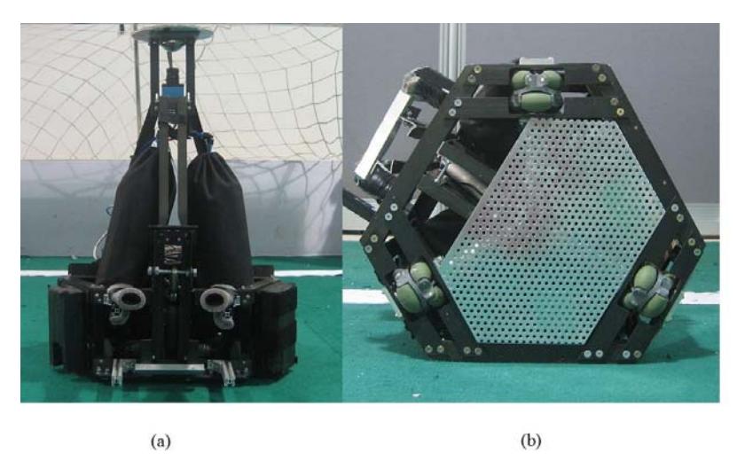 Fig.2 Our omni-directional soccer robot
