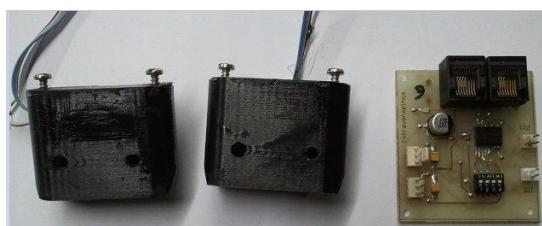 Fig. 6 - Infrared sensors and signal conditioning board